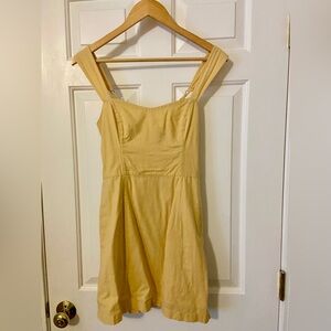Abercrombie and Fitch Yellow Cotton Mini Sundress